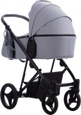 Детская коляска 2 в 1 Bebetto Flavio PRO 04 gray, 100% Эко-кожа,